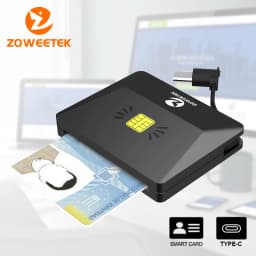 Zoweetek Type-C ID Smart Card Reader Electronic DNI Reader for EMV IC DNIE Chip DNI Smart Card ZW-12026-X