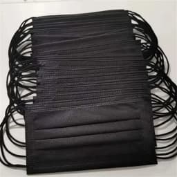 50-200pcs Black Disposable Face Masks 3 Layers Ply Filter Nonwove Anti Dust Breathable Protective Safe Facemask Adult Mouth Mask