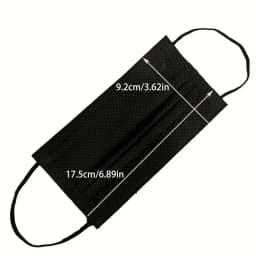 50-200pcs Black Disposable Face Masks 3 Layers Ply Filter Nonwove Anti Dust Breathable Protective Safe Facemask Adult Mouth Mask