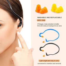 Banded Ear Plugs Band Earplugs Silicone Banded Hearing Protection and Replacement Earplugs Inner-Aural Ear Plugs for Sleeping