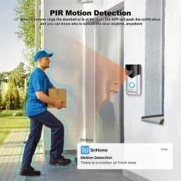 Srihome 4MP WIFI Video Intercom System Doorbell Camera Security Video Intercom Video Doorbell Phone Rainproof IR Night Vision