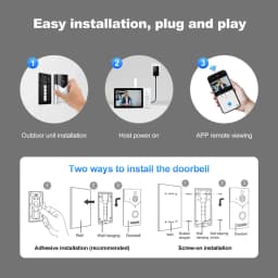Srihome 4MP WIFI Video Intercom System Doorbell Camera Security Video Intercom Video Doorbell Phone Rainproof IR Night Vision