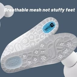 Thick Sports Insoles Both Men and Women Fully Padded with Anti Odor Sweat Absorbing Breathable High Elasticity for Long Standing