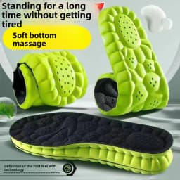 Thick Sports Insoles Both Men and Women Fully Padded with Anti Odor Sweat Absorbing Breathable High Elasticity for Long Standing