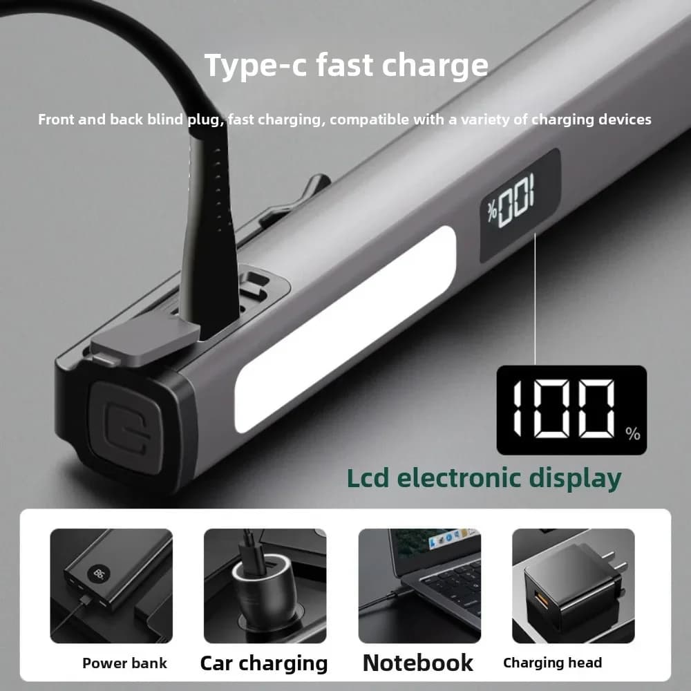 New long battery life maintenance led pen light USB charging lighting multi-function maintenance work light outdoor flashlight