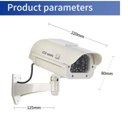 Simulation Solar Camera Waterproof Fake Camera Dummy CCD Security Camera Red Flashing Led Home Office Surveillance Scare Theft