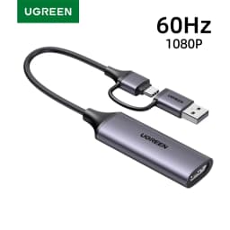 UGREEN HDMI Video Capture Card 1080P@60Hz HDMI to USB Type C Video Grabber Box for PC Computer Camera Live Streaming Record