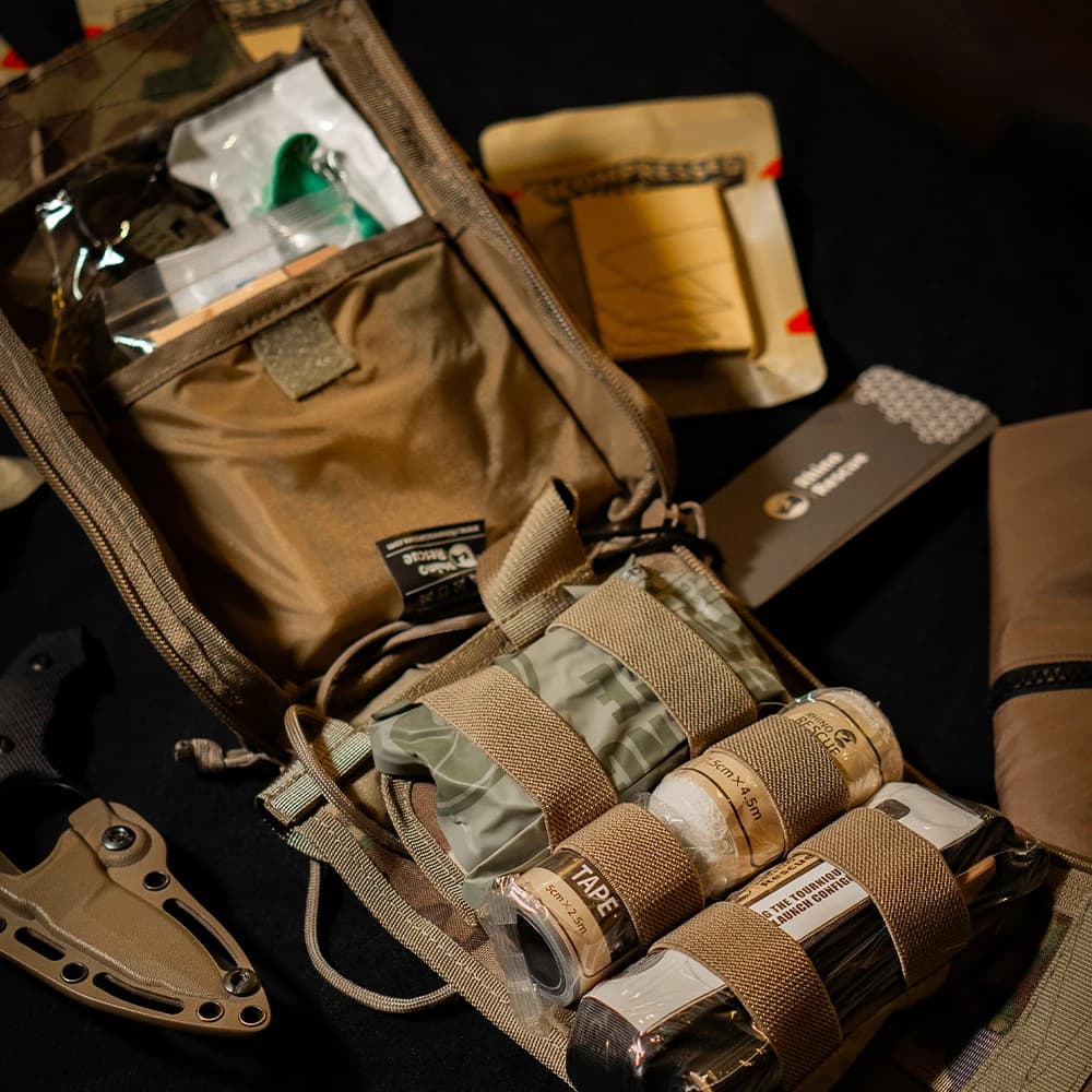 Rhino Rescue Tactical IFAK First Aid Kit with Molle System Survival Pouch for Camping Hiking Fishing Outdoor Trauma Care