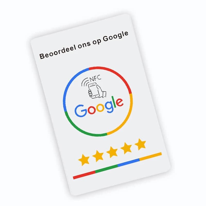 High Quality NFC Google Reviews NFC Card in German Dutch French Spanish English Polish Writing