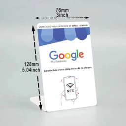Google Review French Germany Italian English Language NFC Card Simple with Google Review Waterproof Durable