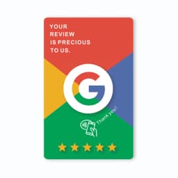 Google Review French Germany Italian English Language NFC Card Simple with Google Review Waterproof Durable