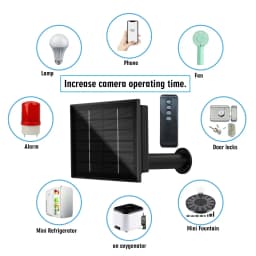 4W Solar Panel Install 18650 Battery Micro USB & TypeC 5V Output Solar Cells Remote Control Timer for Camera Or Router Charging