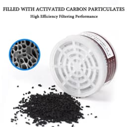 New 64 Type Multipurpose Black Gas Full Mask Respirator Painting Spray Pesticide Natural Rubber Mask Chemical Prevention Mask