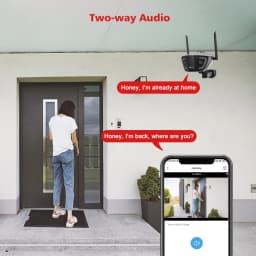 4MP 4G Outdoor Wifi Surveillance Camera POE Dual Lens 180° Ultra Wide Angle Color Night Vision Security Camera Camhipro APP
