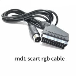 RGB Scart Lead Cable for PS2/PS3 Scart RGB Cable Sega -Mega Drive2 -Genesis 2 Megadrive 2 MD1/MD2 RGB AV Scart Cable 1.8m D11
