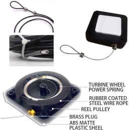 Automatic Door Closer Door Puller Wire Rope Retractable Anti-theft Punch-free Recovery Coil Anti-theft Cable Box Bracket Closure