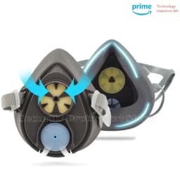 21in1 Half Face Dust Mask Respirator Dust-Proof Work Safety Rubber Mask Cotton Filter For DIY House Clean Carpenter Builder Pol