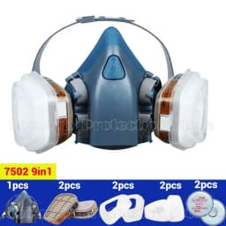 17in1 7502 Dust Gas Respirator Half Face Dust Mask For Painting Spraying Organic Vapor Chemical Gas Filter Work Safety For 3M