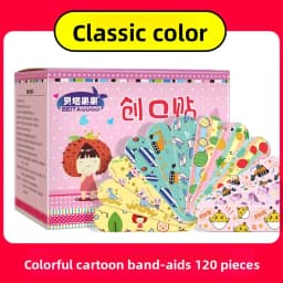 120pcs/set Cartoon Band Aid for Children Kids Skin Vaccine Injection Hole Patch Wound Plaster Kawaii Adhesive Bandages