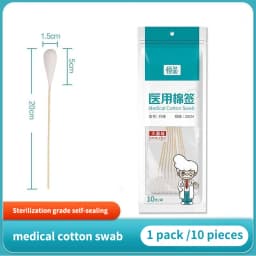 Medical Grade Long Cotton Swabs for Gynecology Disposable Extra Large Size 20cm High Absorbency Cotton Sticks