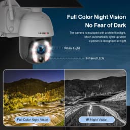 LS VISION 24-hours Video Solar Camera 4G 20X Zoom 20W Panel Outdoor Wifi Surveillance PTZ Camera ,Built-in 30000mAh Batteries
