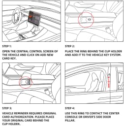 Smart Model 3 Ring for Tesla Model 3/Y Accessories Key Fob Card,Full Ceramic Waterproof RFID Ring