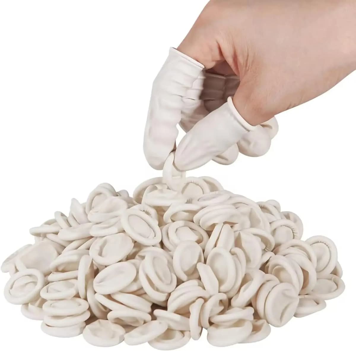 70-600pcs Disposable Fingertips Protector Gloves Natural Rubber Non-slip Anti-static Finger Cot For Beauty Clean Massage Tool