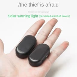 Solar Powered Car Fake Security Light Super Bright Simulated Dummy Alarm Wireless Warning Anti-Theft Caution Lamp Flashing