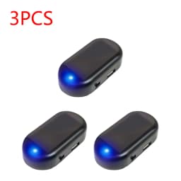 Solar Powered Car Fake Security Light Super Bright Simulated Dummy Alarm Wireless Warning Anti-Theft Caution Lamp Flashing