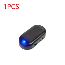 Solar Powered Car Fake Security Light Super Bright Simulated Dummy Alarm Wireless Warning Anti-Theft Caution Lamp Flashing