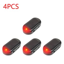 Solar Powered Car Fake Security Light Super Bright Simulated Dummy Alarm Wireless Warning Anti-Theft Caution Lamp Flashing