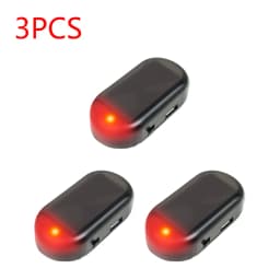 Solar Powered Car Fake Security Light Super Bright Simulated Dummy Alarm Wireless Warning Anti-Theft Caution Lamp Flashing