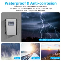 New Key Box 4 Digits Password Safe Deposit Box Metal Material Waterproof Wall Mounted Security Storage Lock Box Anti Thef