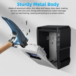 New Key Box 4 Digits Password Safe Deposit Box Metal Material Waterproof Wall Mounted Security Storage Lock Box Anti Thef