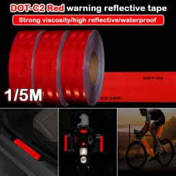 1/5mx5cm Dot-C2 Red Reflective Sticker High Reflection Warning Tape Waterproof Strong Adhesive Sticker For Bicycle/Car/Truck