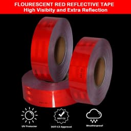 1/5mx5cm Dot-C2 Red Reflective Sticker High Reflection Warning Tape Waterproof Strong Adhesive Sticker For Bicycle/Car/Truck
