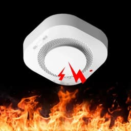 10-Year Lifespan Smoke Detector Alarm 80dB, Low Power & Easy Install for Home/Office Safety