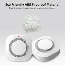 10-Year Lifespan Smoke Detector Alarm 80dB, Low Power & Easy Install for Home/Office Safety