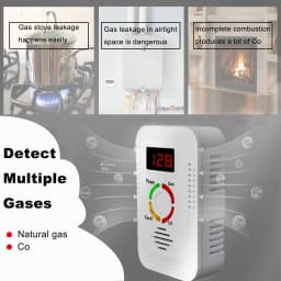Natural Gas Detector 2in1 And Carbon Monoxide CO Detector, Combustible Gas Leak Detector Monitor For Co, Lpg, Methane In Kitchen