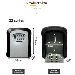 Key Keeper Combination Lock Wall Waterproof Mounted 4 Digits Passwords 5 Keys Storage Box Easy to Fix Home Or Office safe box