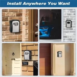 Key Keeper Combination Lock Wall Waterproof Mounted 4 Digits Passwords 5 Keys Storage Box Easy to Fix Home Or Office safe box