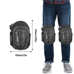 Gel Knee Pads For Work & Gardening – Heavy Duty Professional Knee Pad with EVA Foam&GEL Cushion For Construction, Concrete