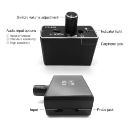 Water Pipe Leak Detector Sensor Water Pipe Tube Leakage Monitor Tester Kit with Dual Probes Earphone High Sensitivity Locator