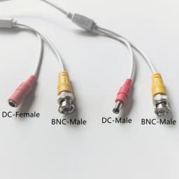 5/10/20 Meters BNC+DC Connector 2 in 1 BNC CCTV Cable Coaxial Video Power AHD Cameras White Wires for Analog CCTV DVR System
