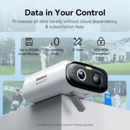 Baseus Security S1 Lite Solar Security Camera Wireless Outdoor Camera Continuous Power 2K Resolution 135°FOV IP67 Wifi Camera