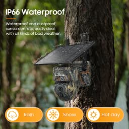 INQMEGA 5MP 4G / WIFI Solar Wireless Security Camera Outdoor Solar Monitor Camera Night Vision Color Camera PIR Detection Cam