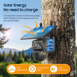 INQMEGA 5MP 4G / WIFI Solar Wireless Security Camera Outdoor Solar Monitor Camera Night Vision Color Camera PIR Detection Cam