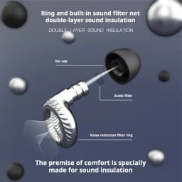 New Noise Cancelling Silicone Earbuds for Swimming Sleep Noise Cancelling - Sound Isolation and Noise Reduction Reduces Distract