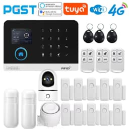 PGST Home Anti-Theft Alarm, Smart Home Wireless Alarm System, WiFi, 4G Tuya Intelligent Application, Working Together with Alexa