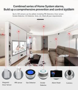 PGST Home Anti-Theft Alarm, Smart Home Wireless Alarm System, WiFi, 4G Tuya Intelligent Application, Working Together with Alexa